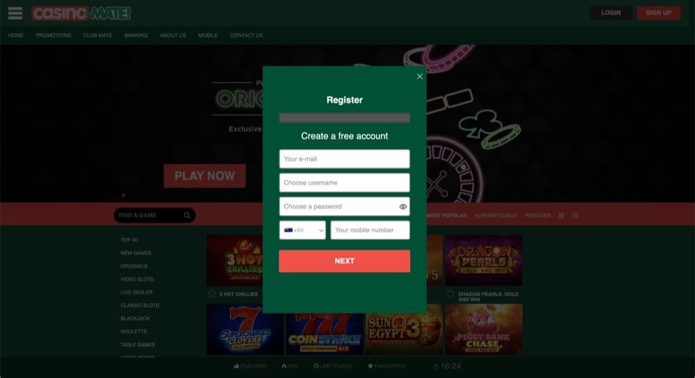 Casino Mate Review – How to Sign Up and Log In at Casino Mate