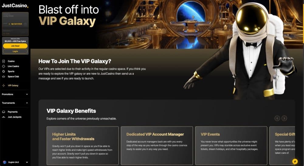 Just Casino Review – Just Casino VIP Program and Cashback