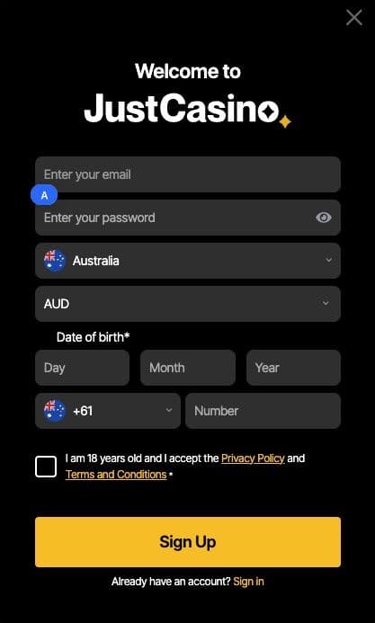 Just Casino Review – Registration Step by Step