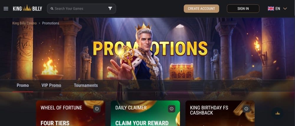King Billy Casino Review – King Billy Casino Bonuses and Promo Codes