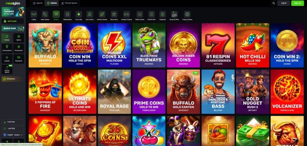 Neospin Casino Review – Neospin Pokies and Casino Games