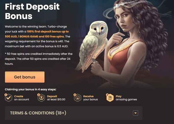 National Casino first deposit bonus page