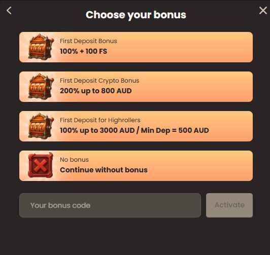 National Casino welcome bonus options